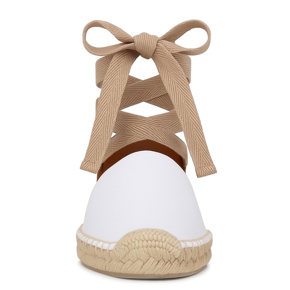 Christian Louboutin Nanou Lace CL Flat Espadrilles White Size 37 New - Picture 4 of 6